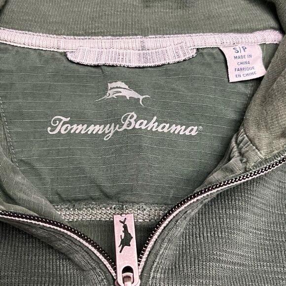 Tommy Bahama Evergreen 1/4 Zip Long Sleeve Sweater Size Small - Picture 5 of 6